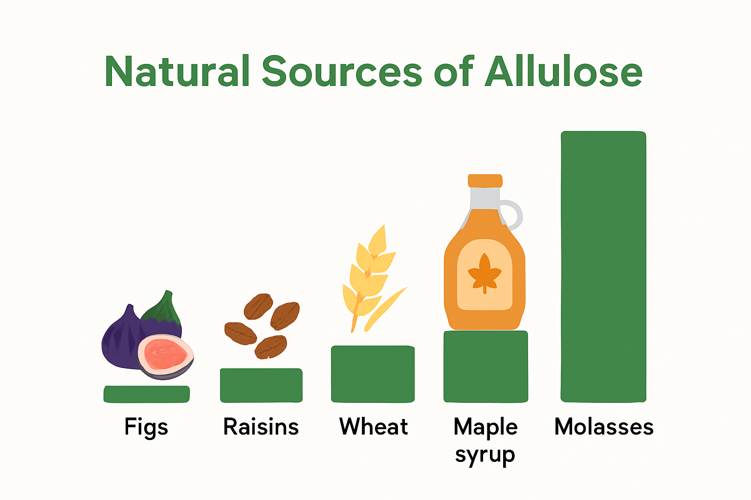 Infographic of foods containing natural allulose.