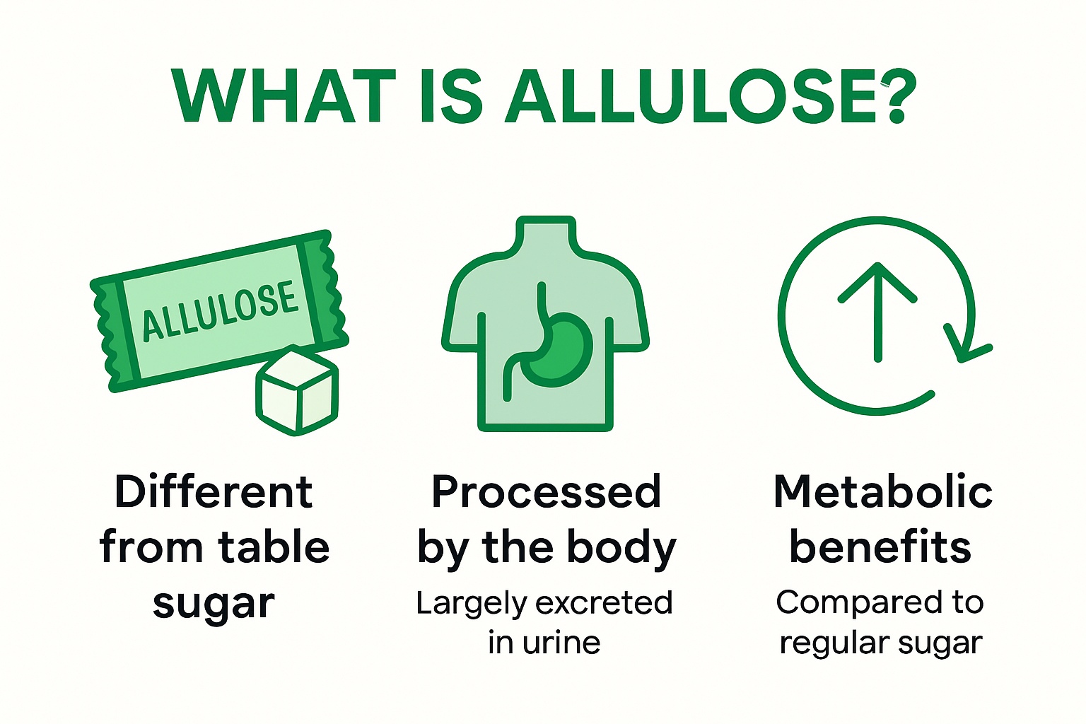 Infographic shows what allulose is and how it works