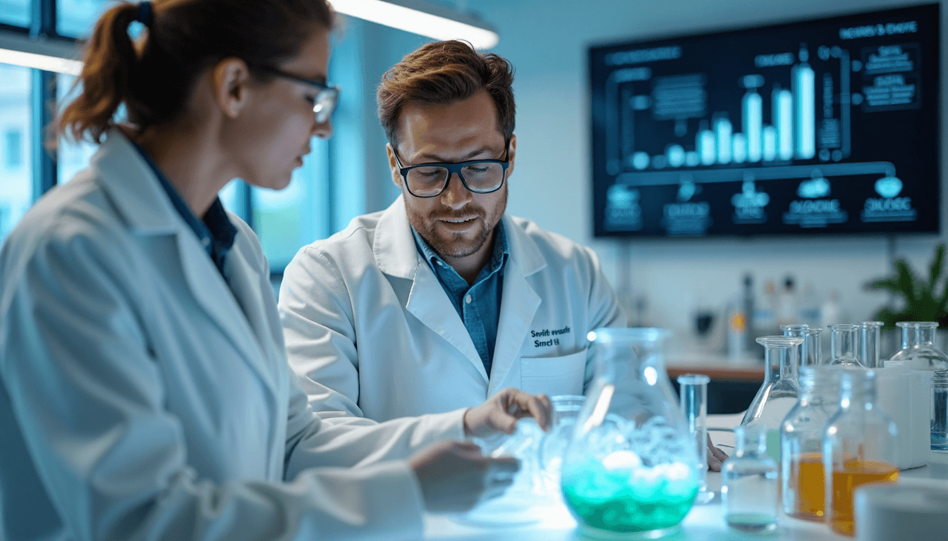 Scientists purify allulose crystals in laboratory, highlighting purity and modern production
