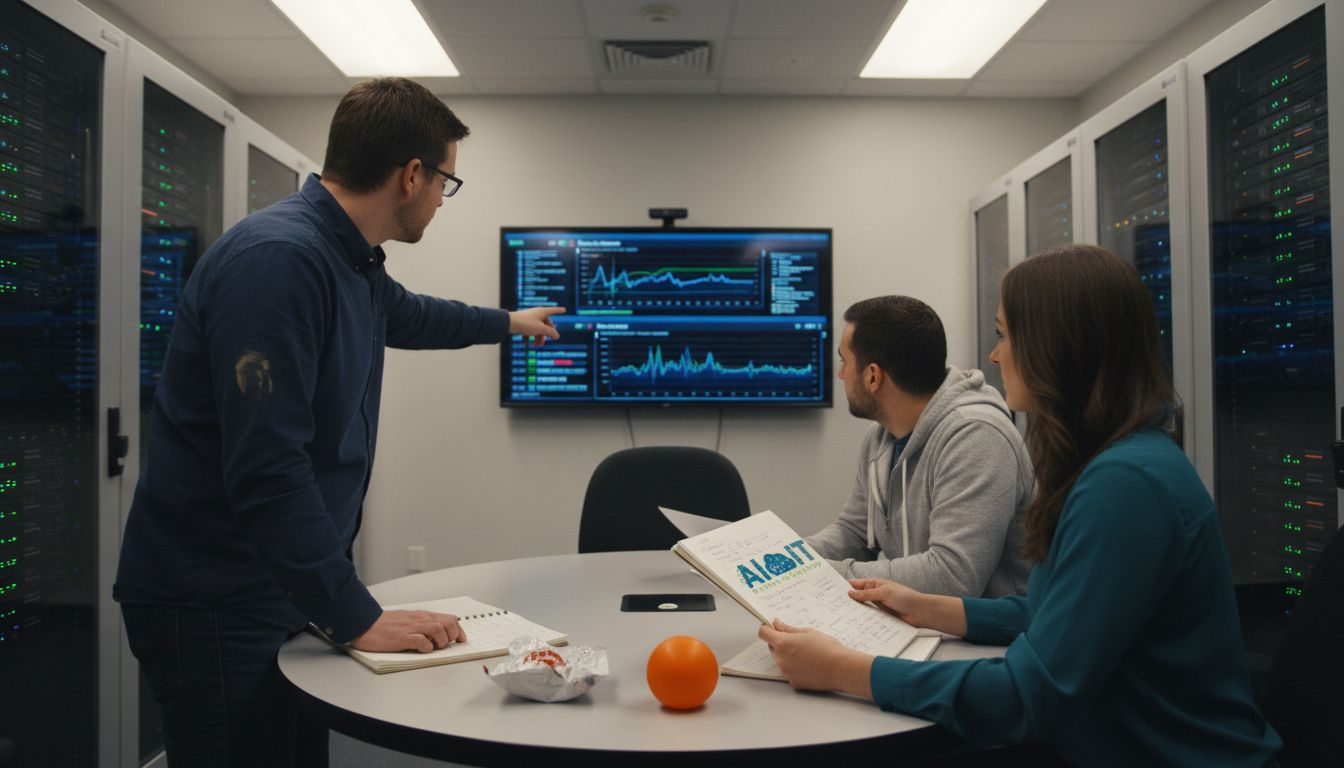 SOC team reviews live security incident data