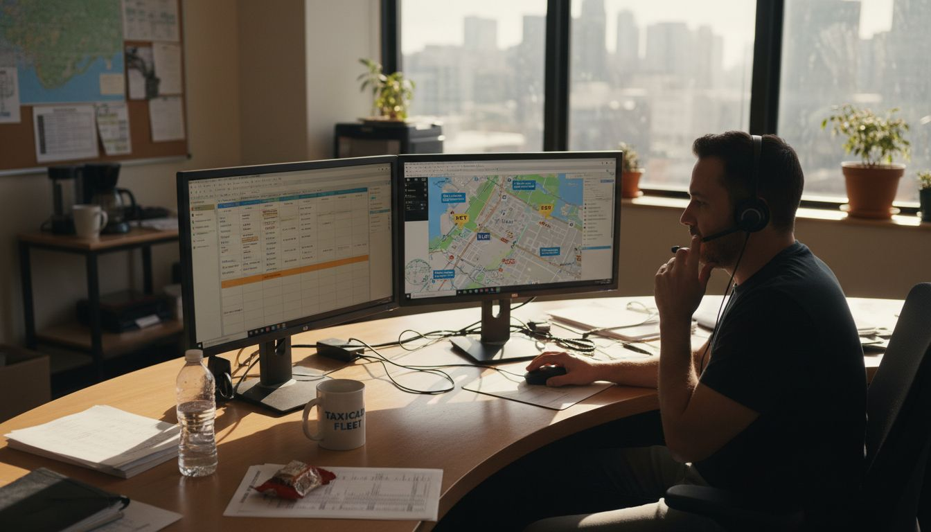 Booking Management Guide for Efficient Taxi Operations 1 Taxi dispatch operator at booking management desk