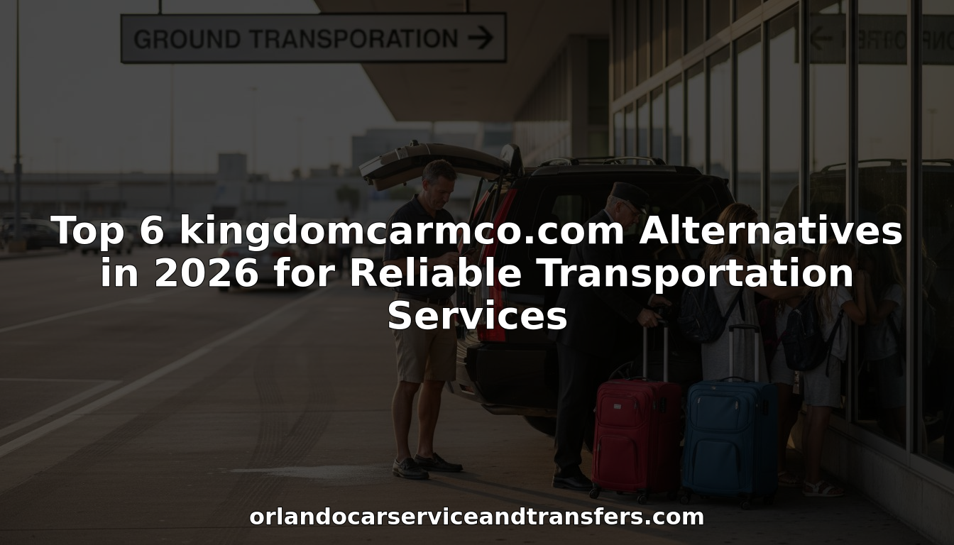 Family unloading bags at Orlando airport curb