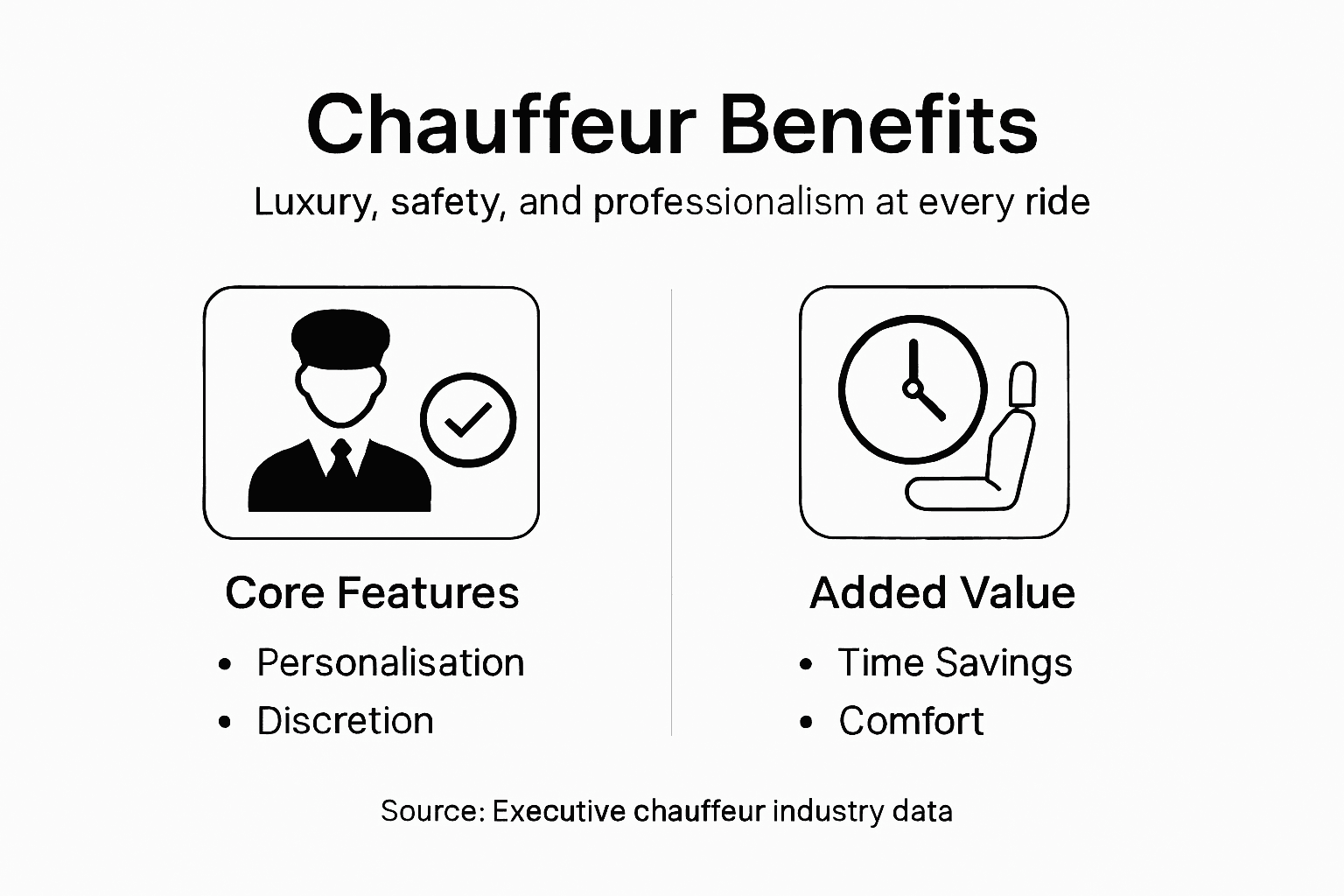 Infographic on private chauffeur service benefits