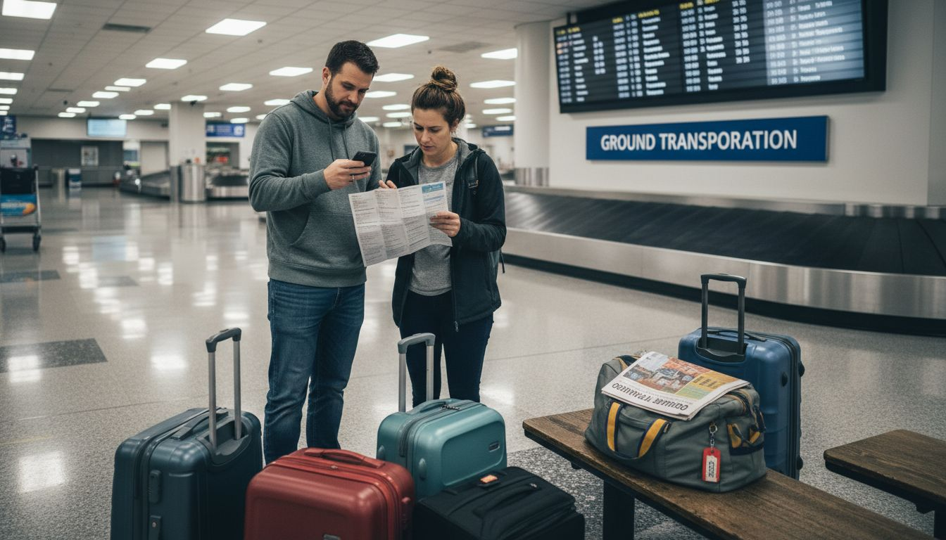 Travelers booking airport transfer at Orlando airport