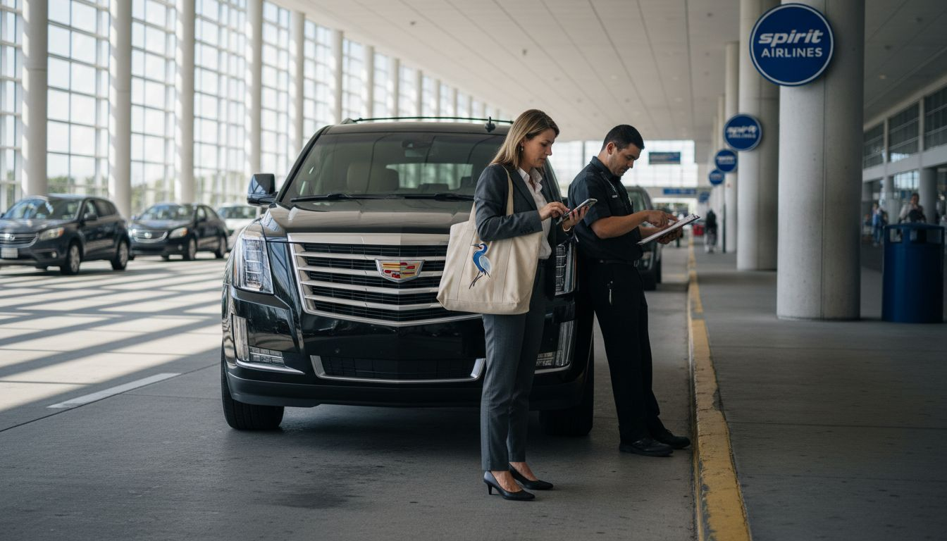 Passenger and driver interaction at airport transfer