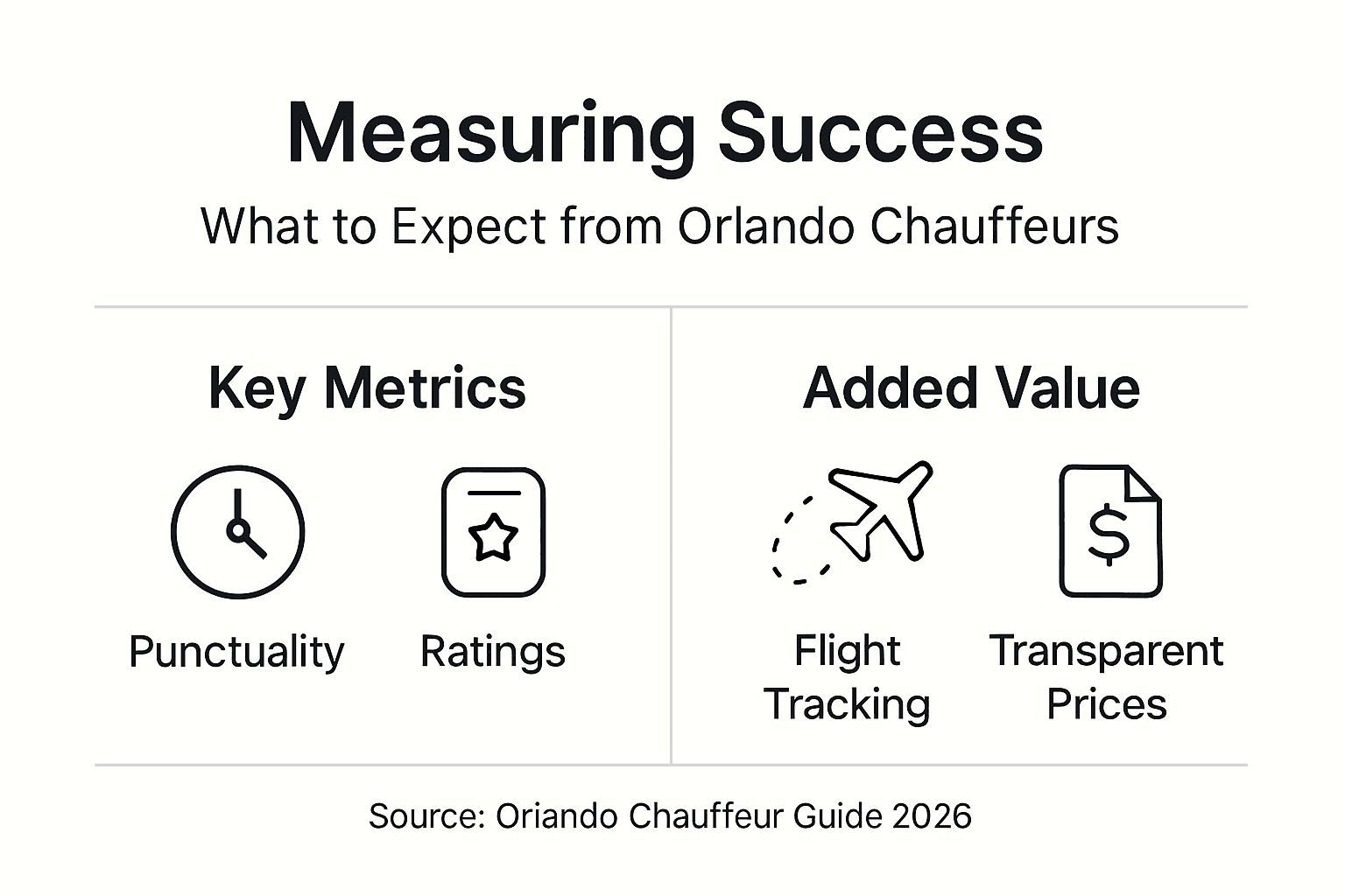 Infographic on chauffeur service success metrics