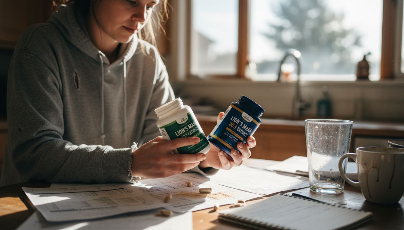 Comparing Lion's Mane extract potency labels