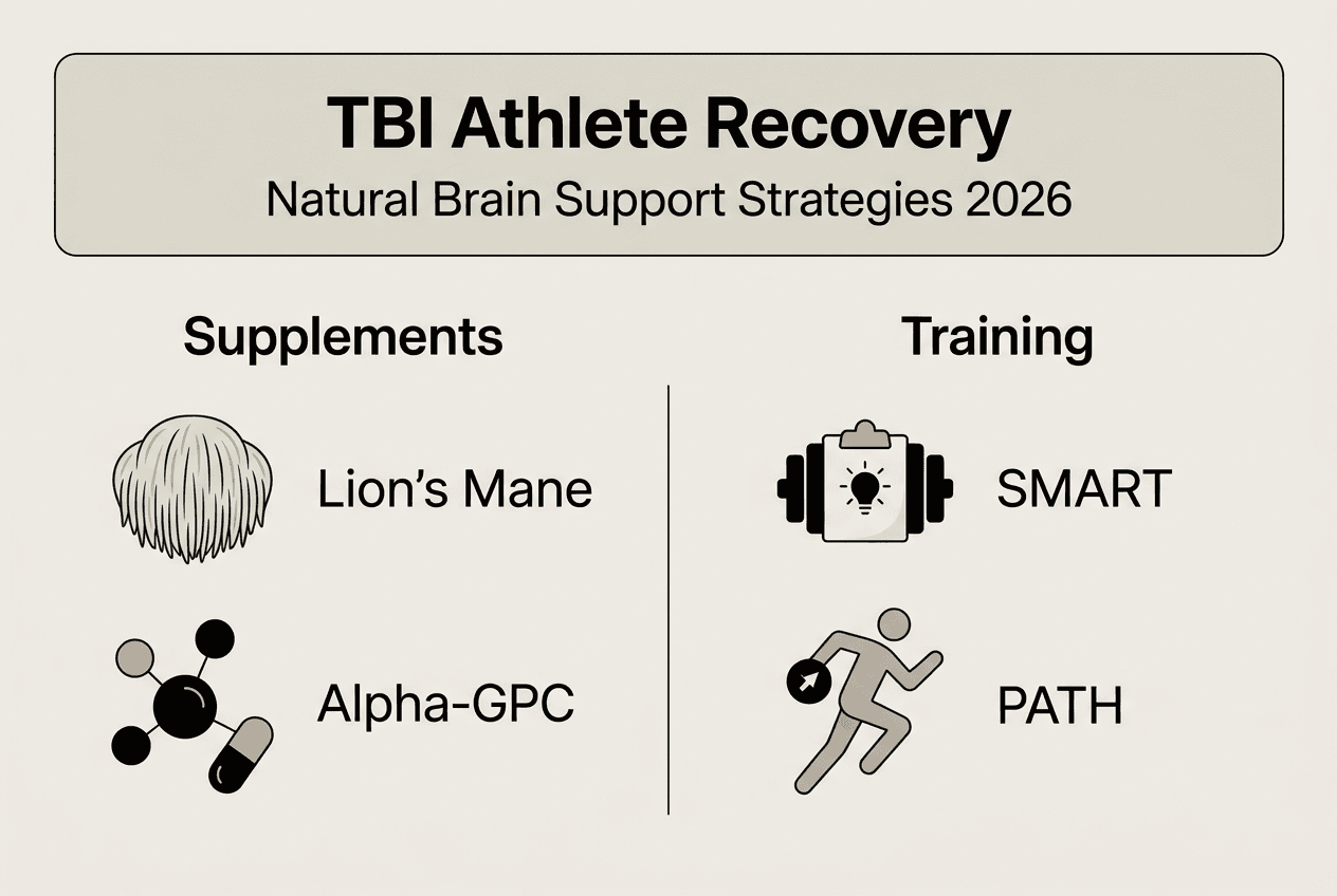 Infographic on TBI athlete recovery strategies