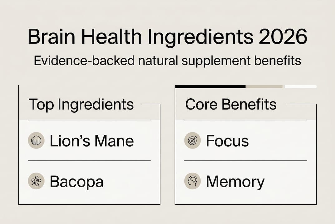 Infographic showing key brain supplement trends