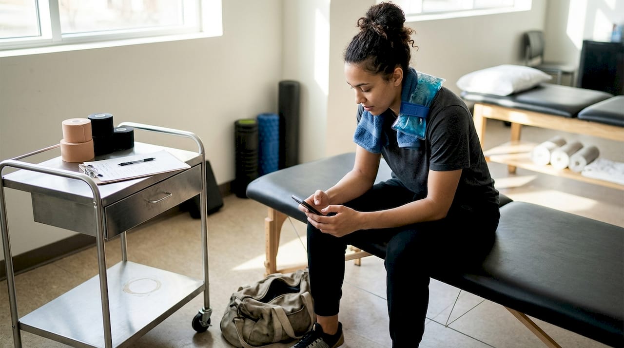 Athlete resting during concussion recovery