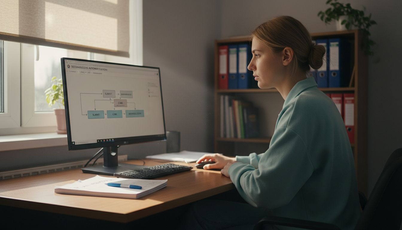 Ekspertka opracowuje plan automatyzacji procesów.