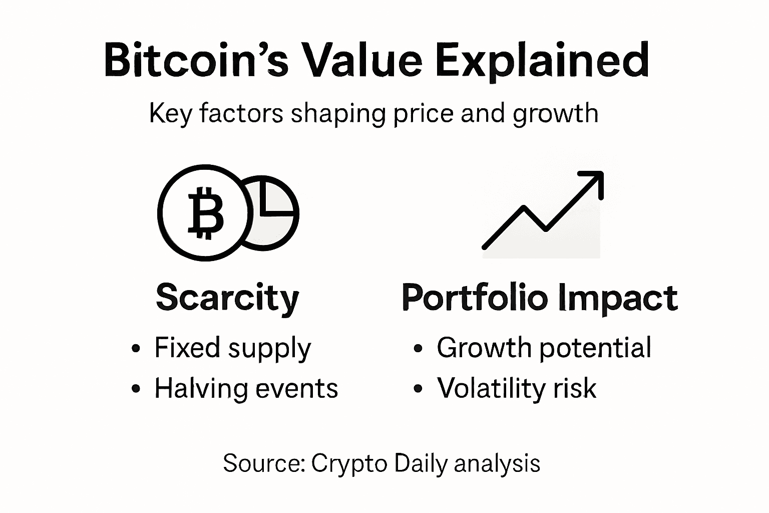 Infographic on Bitcoin value and portfolio impact
