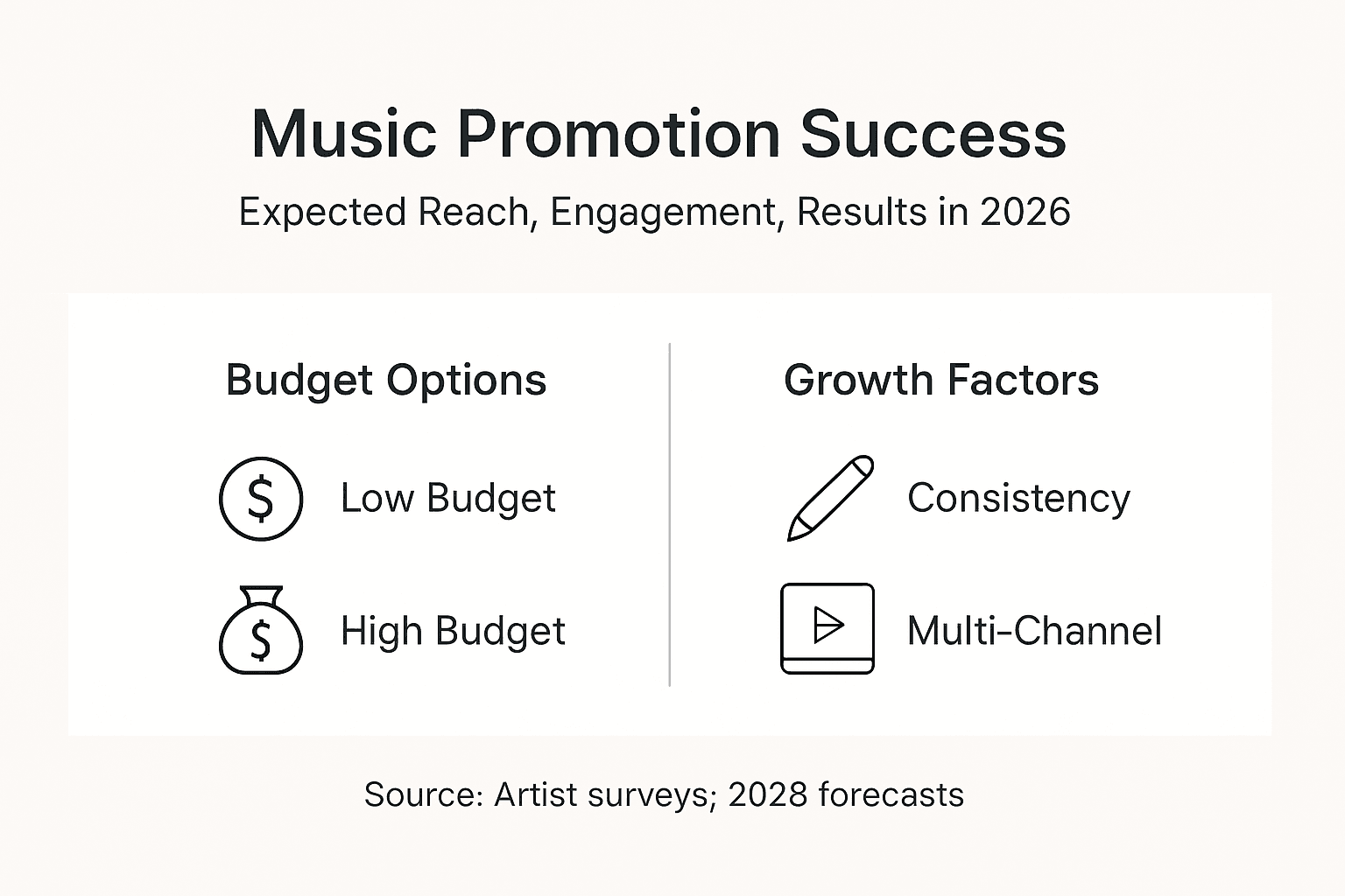 Infographic about music promotion trends in 2026