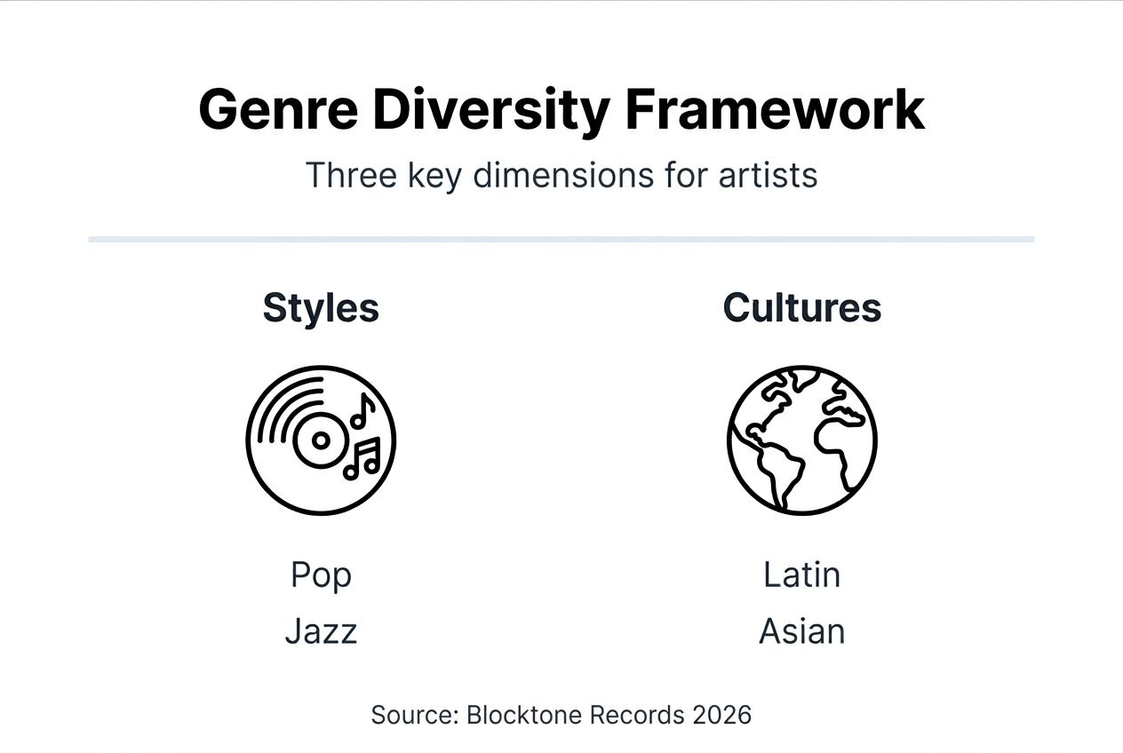 Infographic showing genre diversity framework