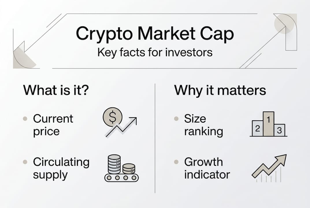 Infographic summary of crypto market cap basics