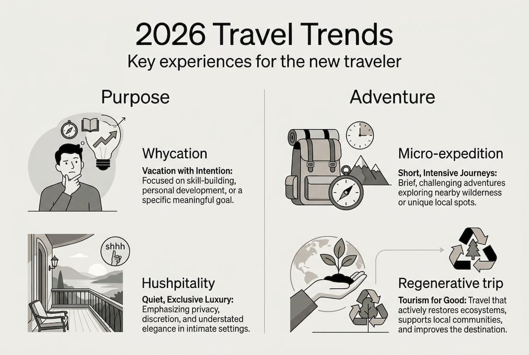 Infographic of 2026 top travel concepts