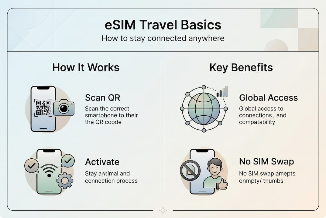 Infographic: eSIM basics and traveler benefits