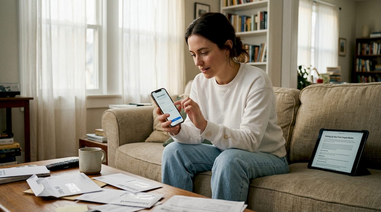Setting up crypto wallet at home
