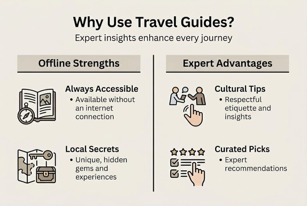Infographic of key travel guide advantages