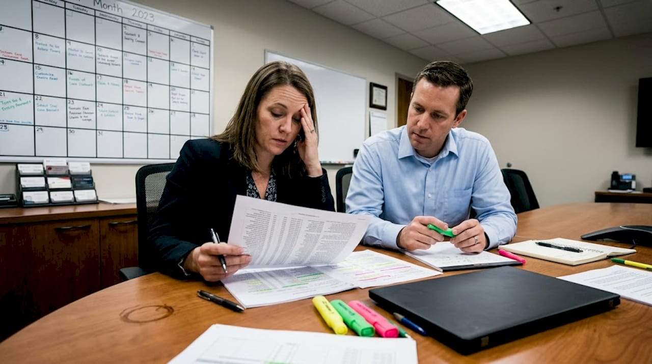 Compliance officers audit blockchain paperwork