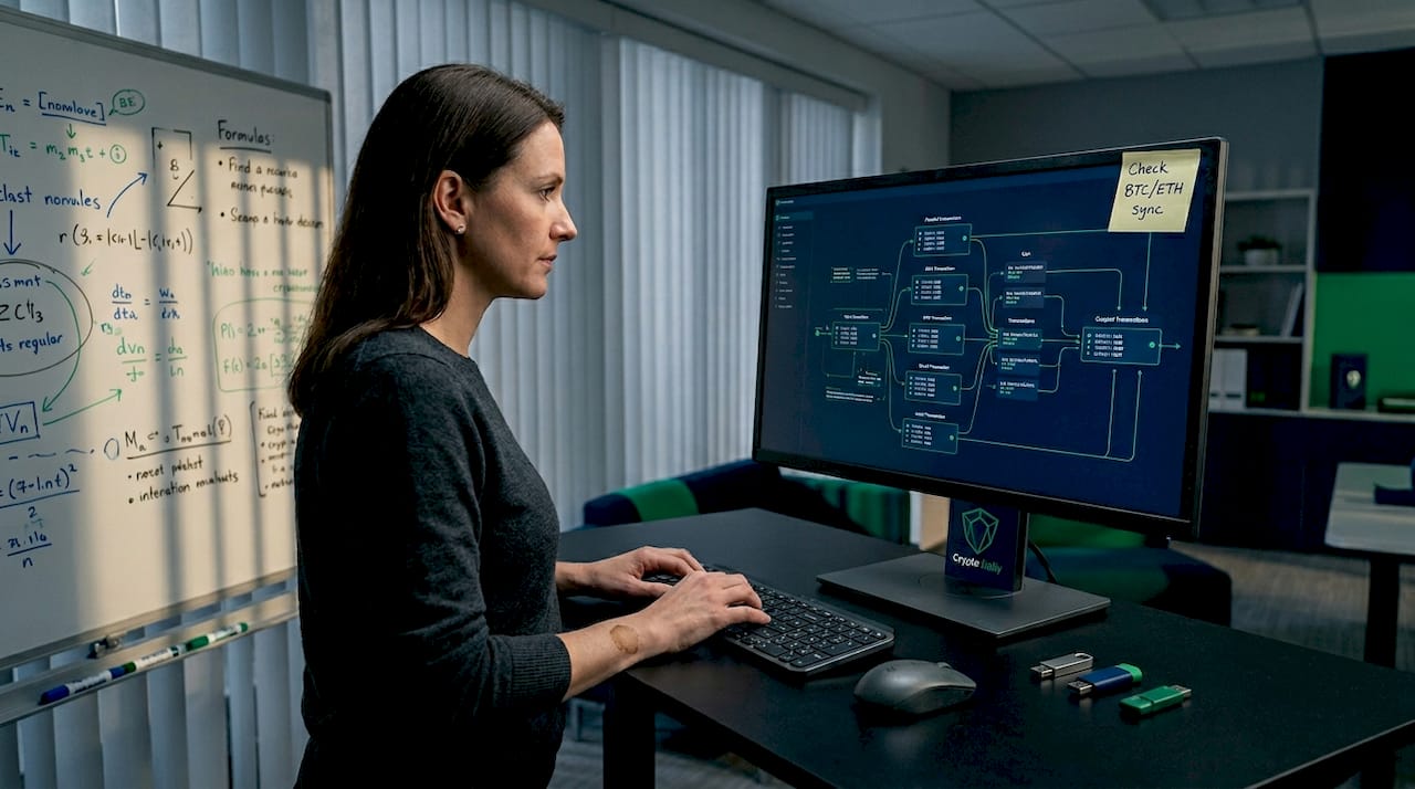 Analyst reviewing parallel transaction diagrams