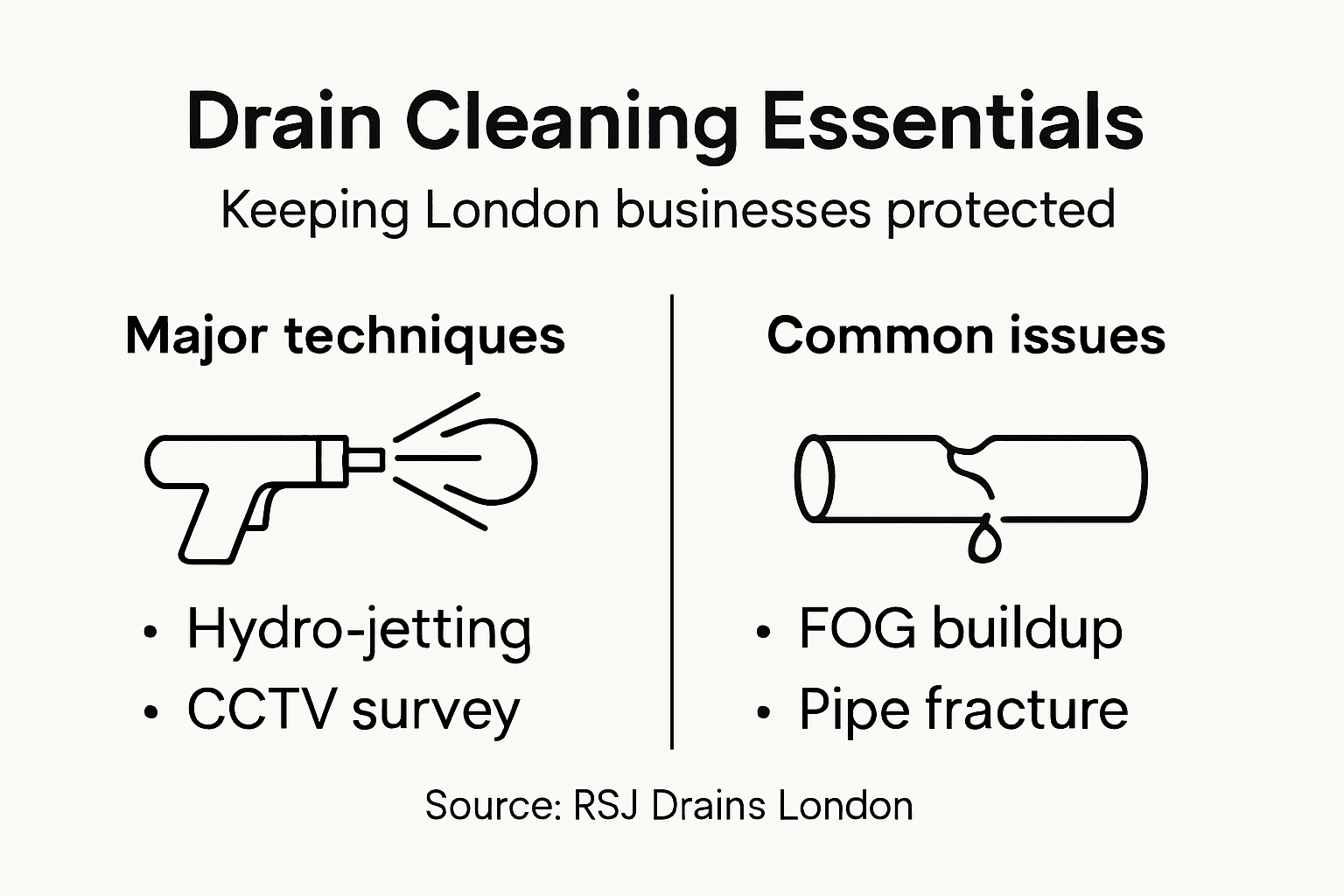 Infographic with techniques and issues overview