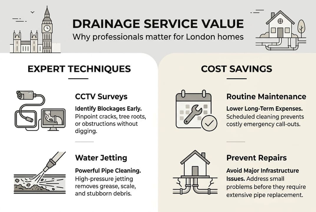 Infographic shows benefits of drain professionals