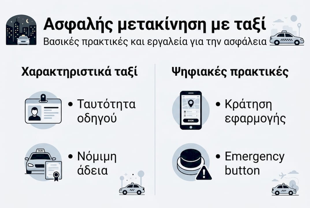 Οδηγός με γραφικά: Πώς να κυκλοφορείτε με ταξί με ασφάλεια και ποια χρήσιμα εργαλεία να χρησιμοποιείτε