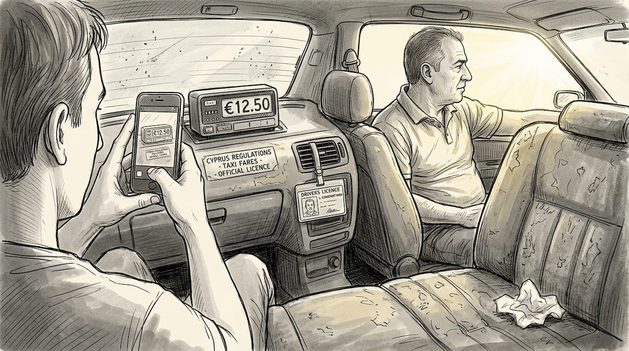 Passenger photographing taxi meter for fare proof