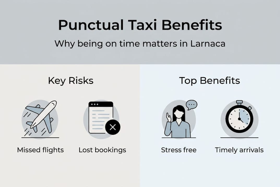 Infographic shows risks and benefits of punctual taxis