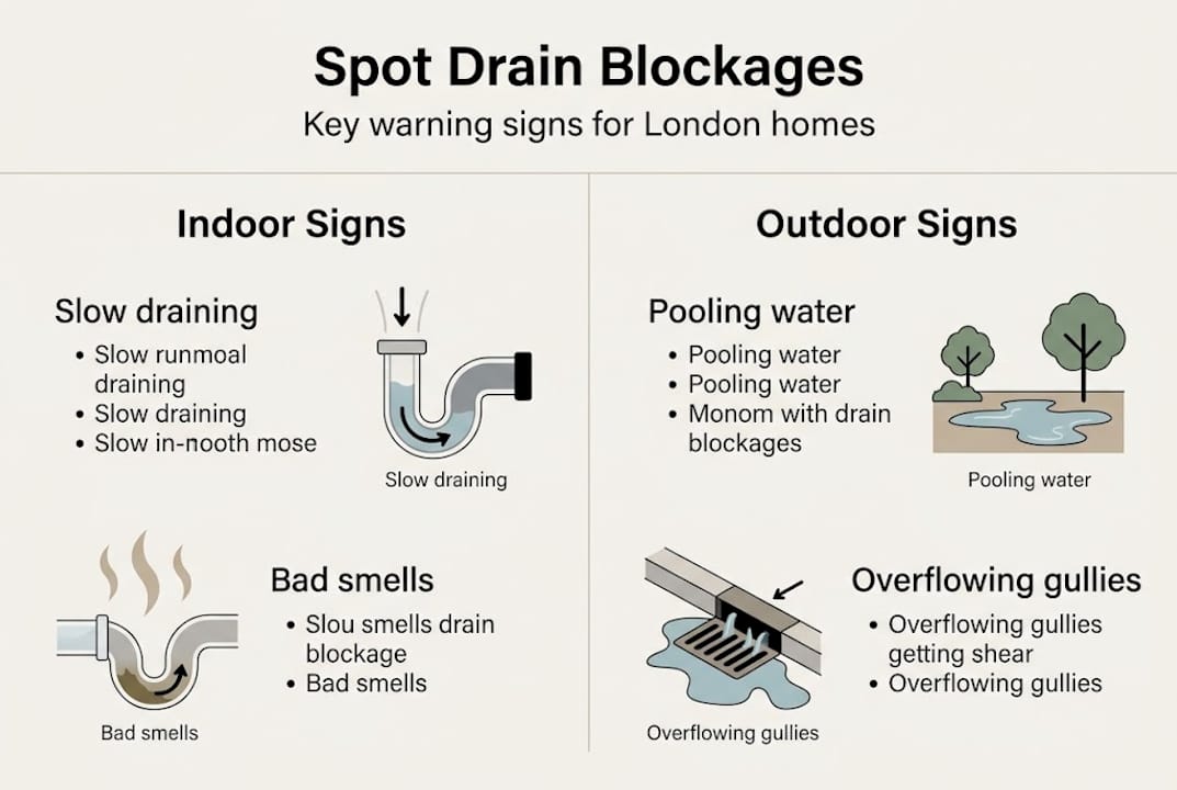 Infographic with indoor and outdoor blockage signs