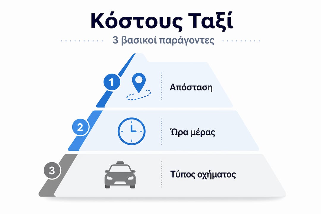 Οι σημαντικότεροι παράγοντες που επηρεάζουν την τιμή μιας διαδρομής με ταξί