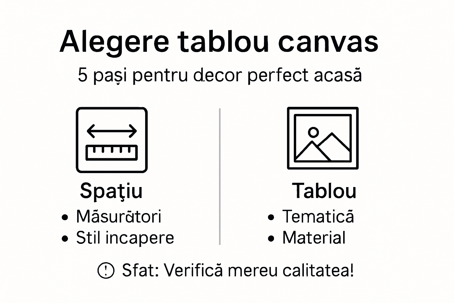 Ghid vizual: cum să alegi tabloul canvas potrivit pentru casa ta