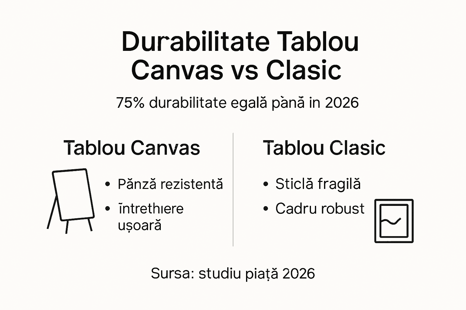 Infografic: cât de rezistente sunt picturile pe pânză față de cele realizate prin tehnici clasice