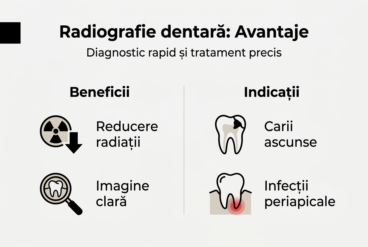 Infografic: Beneficiile și situațiile în care se recomandă radiografiile dentare