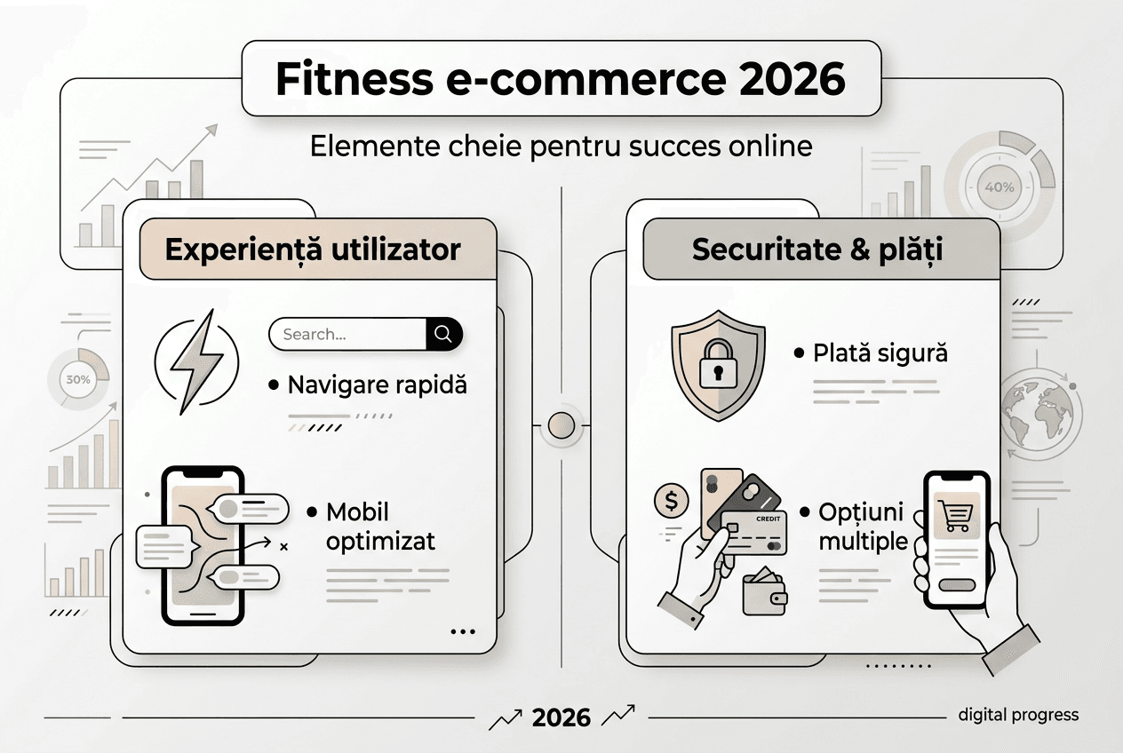Infografic despre platforme online de fitness și comerț electronic