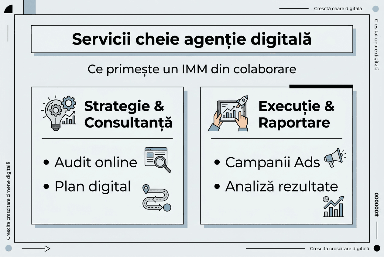 Infografic: Ce servicii digitale oferă o agenție pentru afacerile mici și mijlocii
