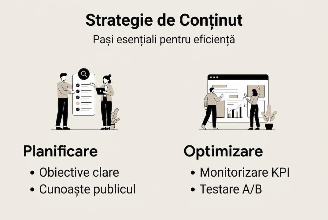 Infografic: etapele esențiale pentru o strategie eficientă de marketing prin conținut