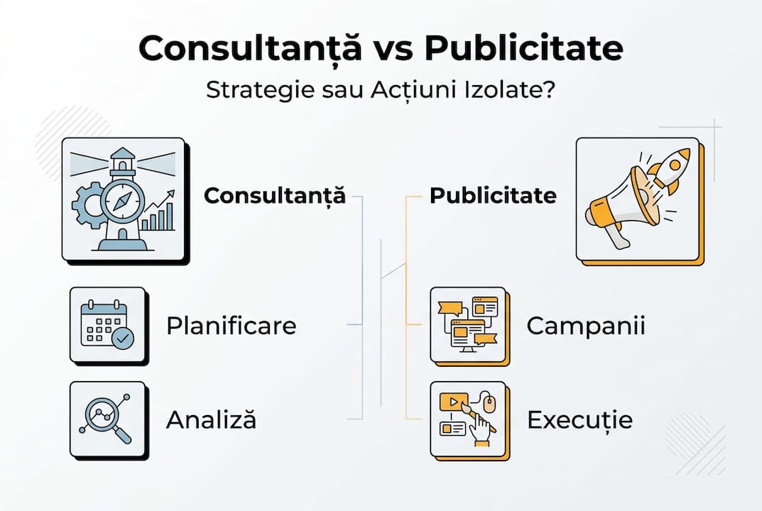 Infografic: consultanță sau publicitate? Care sunt diferențele esențiale