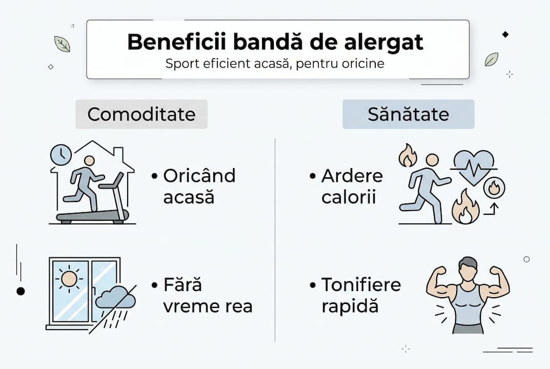 Infografic: De ce merită să folosești banda de alergat – cele mai importante avantaje