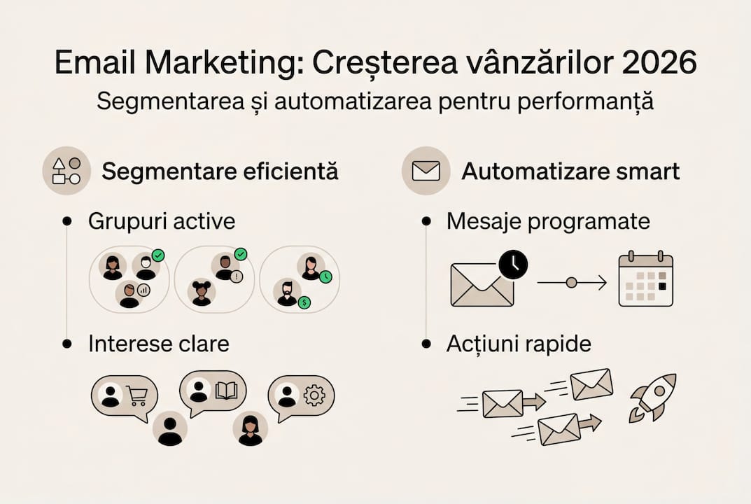 Infografic despre cum poți segmenta și automatiza campaniile de email pentru rezultate mai bune