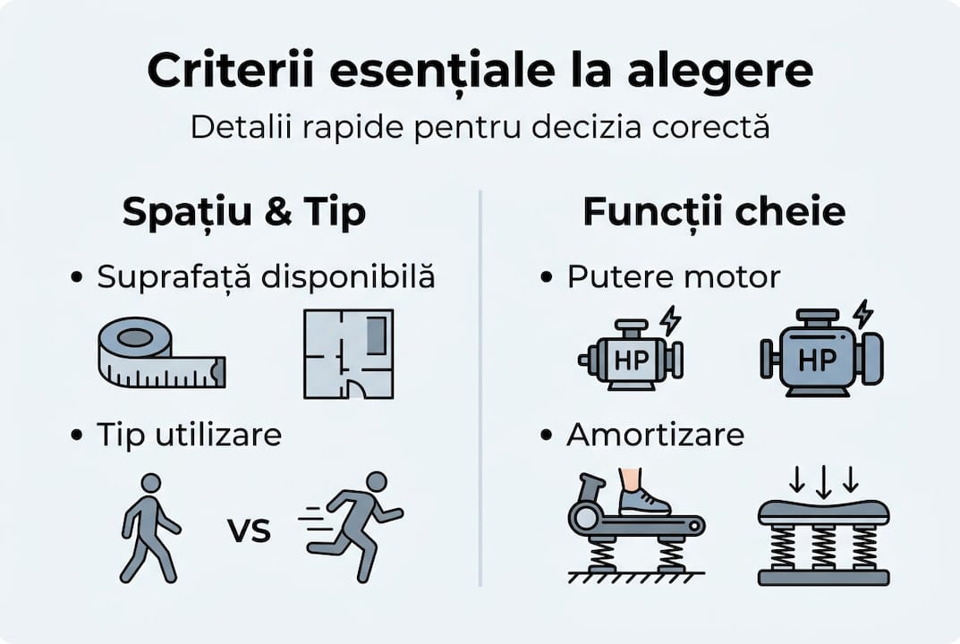 Infografic: Ce trebuie sa stii cand alegi o banda de alergat pentru acasa