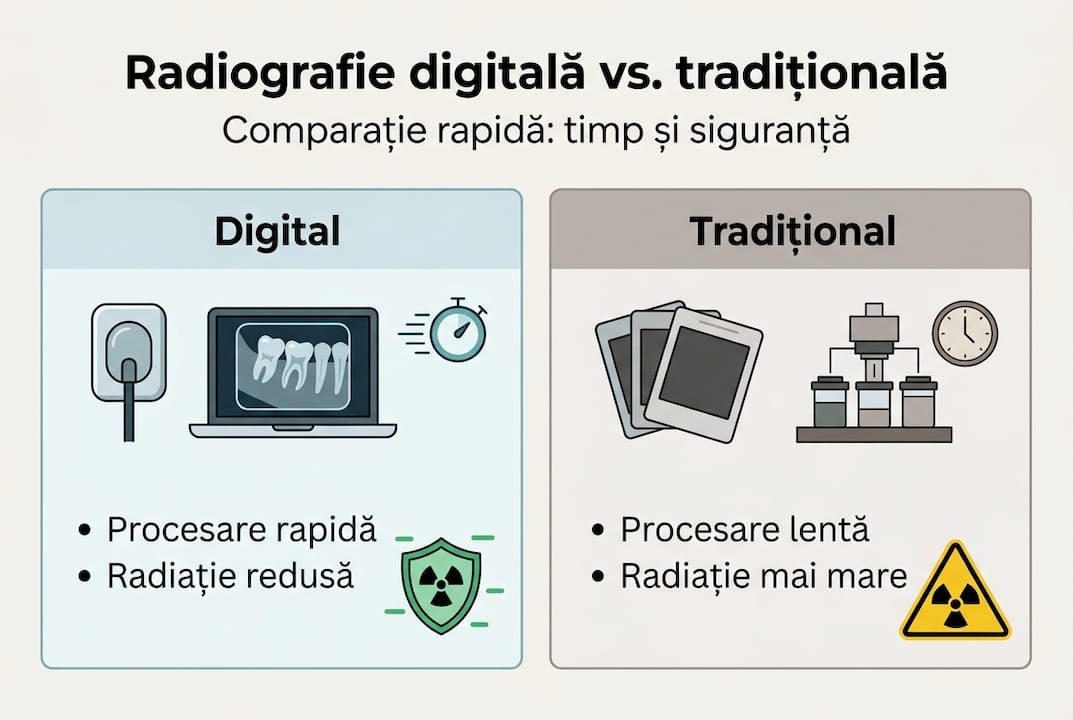 Infografic: Radiografia digitală versus cea clasică – care sunt diferențele?