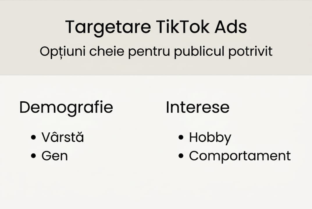 Infografic: cum alegi și segmentezi publicul țintă pentru campaniile de promovare pe TikTok