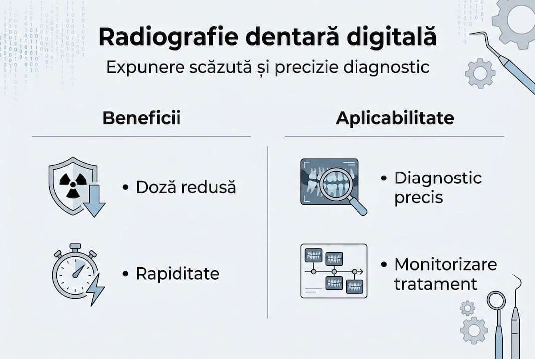 Infografic: De ce să alegi radiografiile dentare digitale – avantaje și beneficii pe înțelesul tuturor