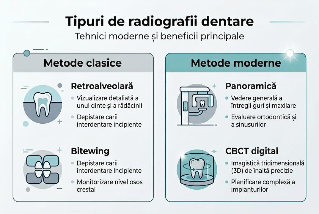 Ghid vizual despre principalele tipuri de radiografii dentare