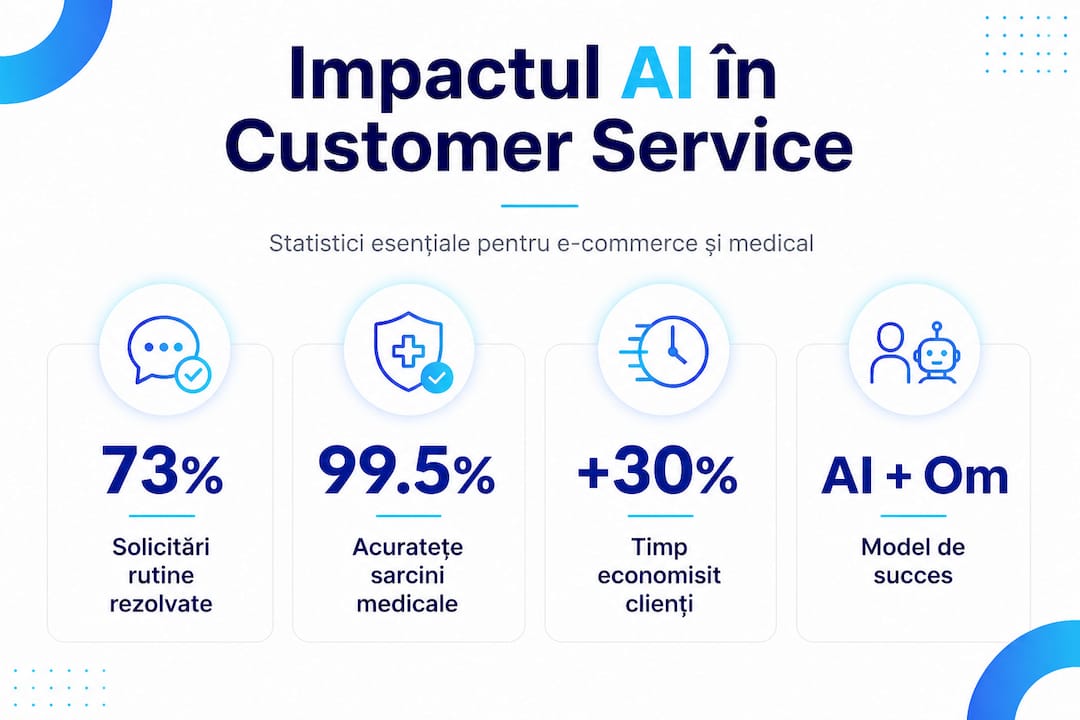 Infografic: Cum schimbă inteligența artificială modul &icirc;n care companiile interacționează cu clienții &ndash; date și cifre relevante