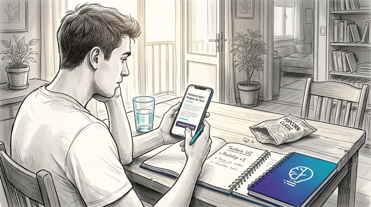 Testarea paginii de produs dintr-un magazin online direct de pe telefon