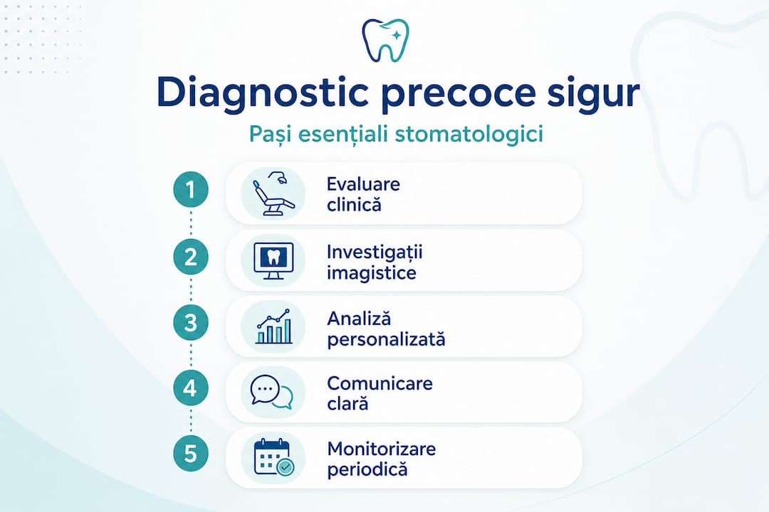Infografic: etapele-cheie în stabilirea unui diagnostic stomatologic