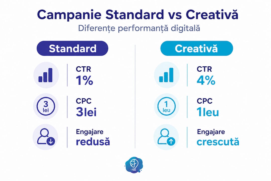 Infografic: cum se diferențiază o campanie tradițională de una creativă